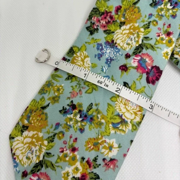 Perry Ellis Pprtfolio multicolor floral tie 100% cotton Excellent condition - Picture 6 of 6